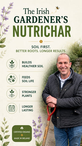 The Irish gardeners Nutrichar ,Organic Biochar Plant Food (10KG) – Certified Organic Soil Conditioner Made in Ireland| Sprout